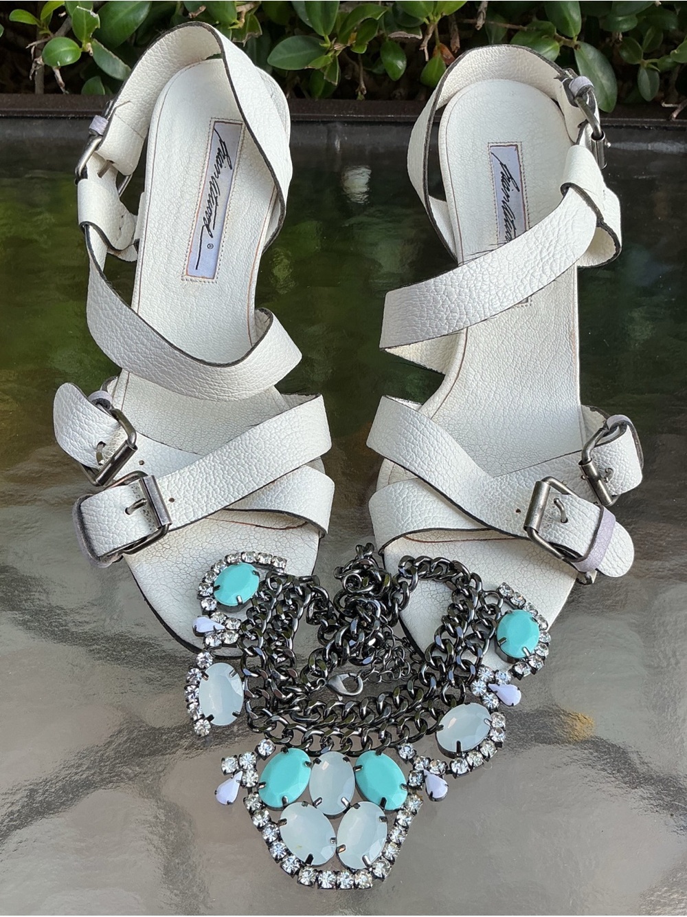 Brian Atwood White Strappy Sandals